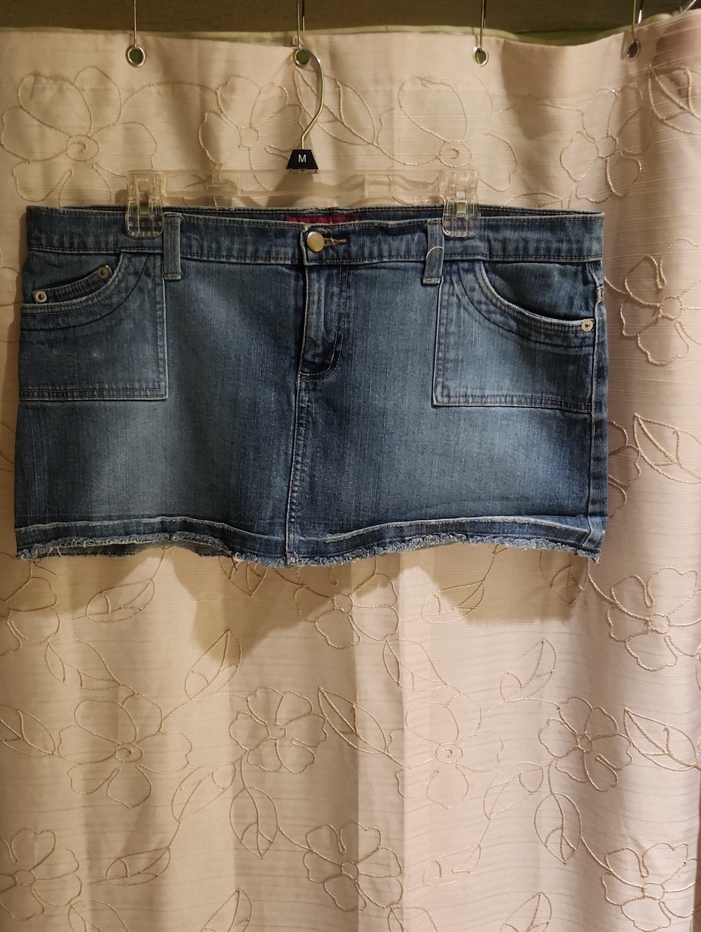Y2K(actually from) SO Blue Washed Denim Mini Skirt